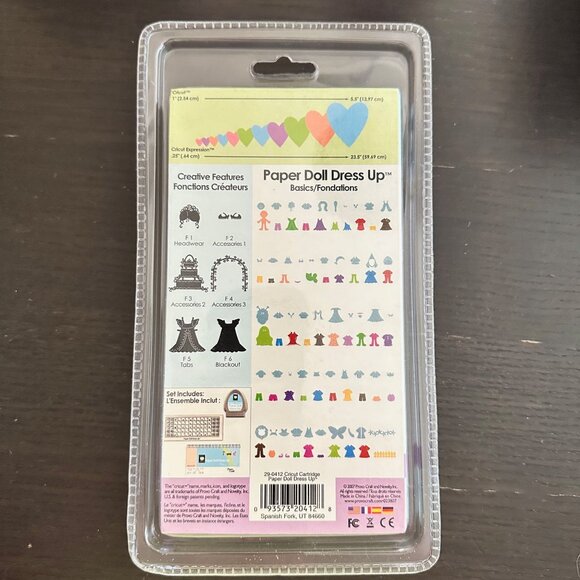 Cricut Paper Doll Dress Up Shapes Cartridge By Provo Craft Sealed - Picture 2 of 2